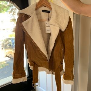 Zara XS Shearling Jacket - never worn